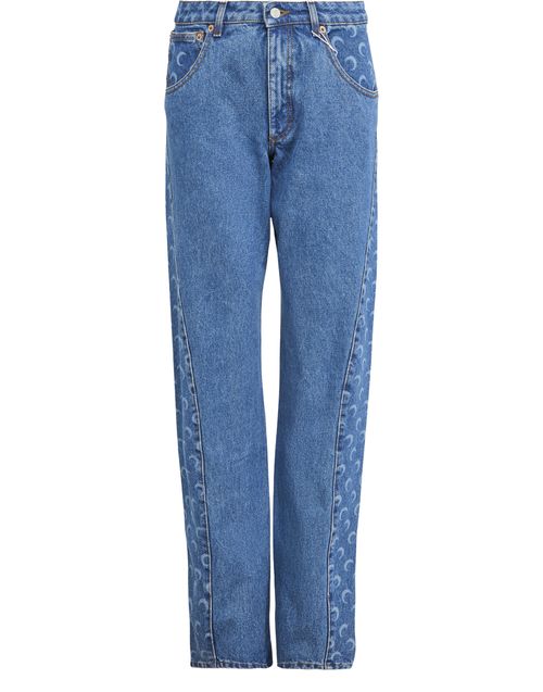 MARINE SERRE Moon Laser curved jeans