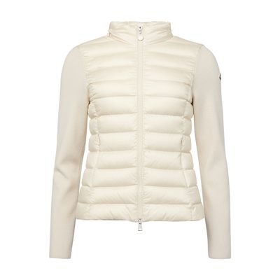 Moncler Wool Cardigan In Off-white