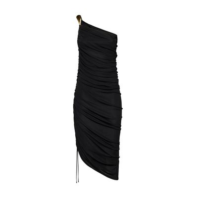 ワンピース BOTTEGA VENETA Black viscose blend dress (773543V3O30 1000) Bottega Veneta Compact Viscose Long Dress in Black | FWRD