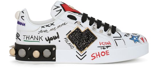 Printed calfskin portofino sneakers 2025