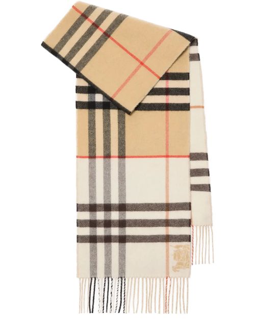 BURBERRY Contrast Check cashmere scarf