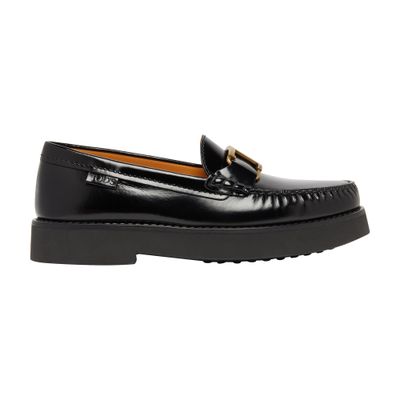 Shop Tod's Leather Loafers In Nero