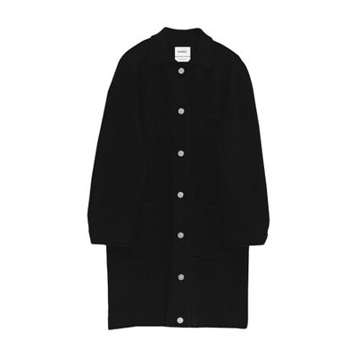 Barrie Womens Black Loose-fit Cashmere And Cotton-blend Jacket Xs In Black