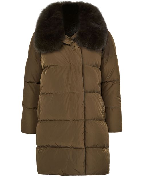 YVES SALOMON Puffer jacket with a fox fur collar