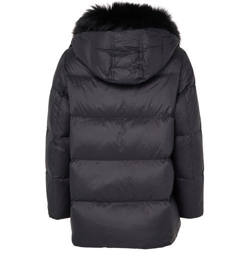 YVES SALOMON Hooded puffer jacket with a mink fur collar