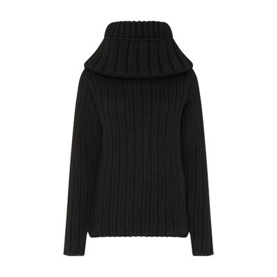 Alexander Mcqueen Chunky Ribbed Knit Sweater In Black