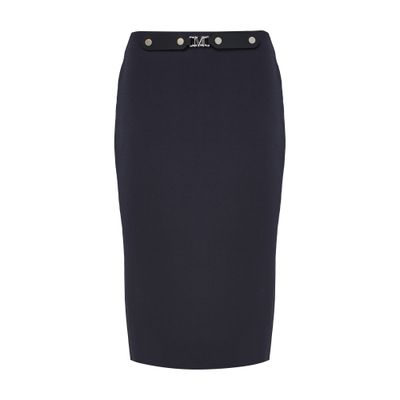 Max Mara Satrapo Midi Skirt In Blue
