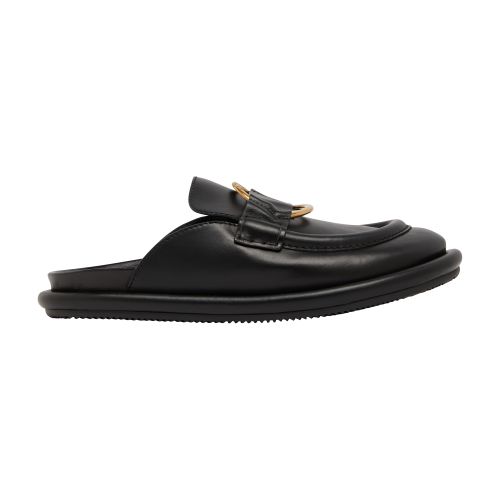 Shop Moncler Bell Mules In Black