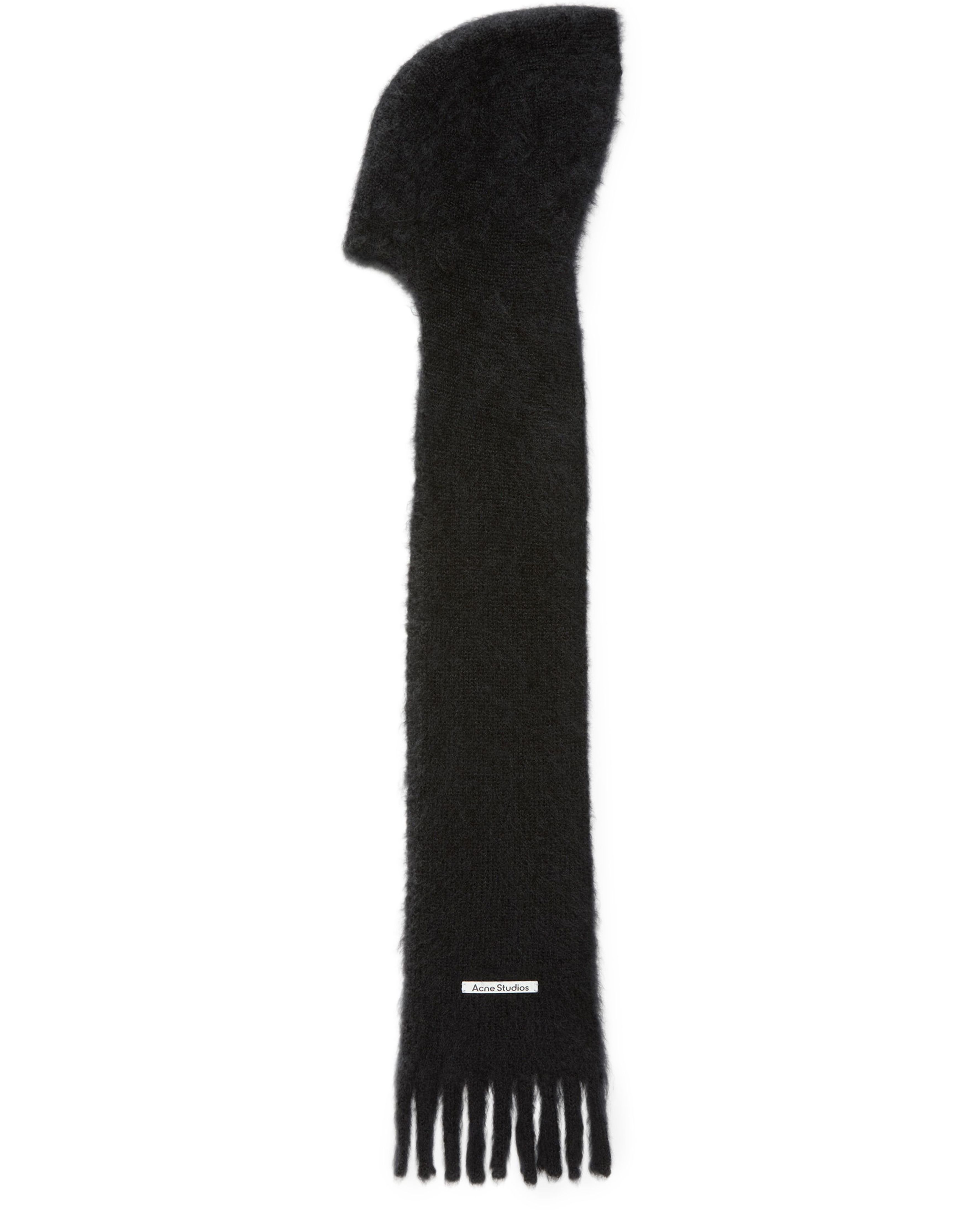 Mohair scarf with hood
