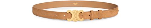 CELINE Medium Triomphe belt in suede calfskin
