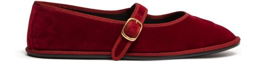 CELINE Eve Triomphe mary-jane ballerinas in velvet