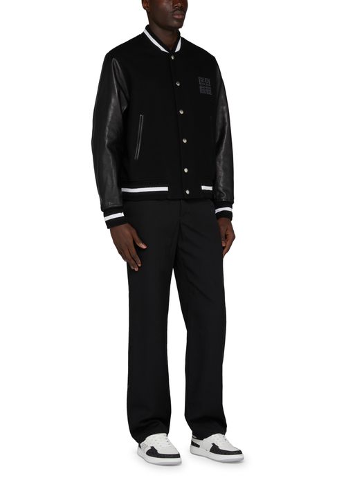 GIVENCHY 4G varsity jacket in wool and leather