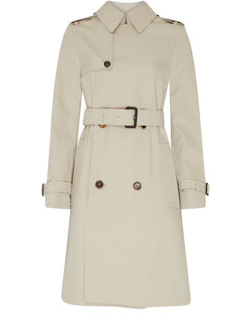 BURBERRY Mid-length trench coat in cotton blend
