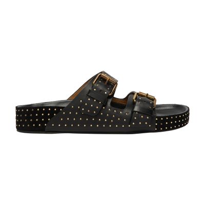 Shop Isabel Marant Lennyo Sandals In Black