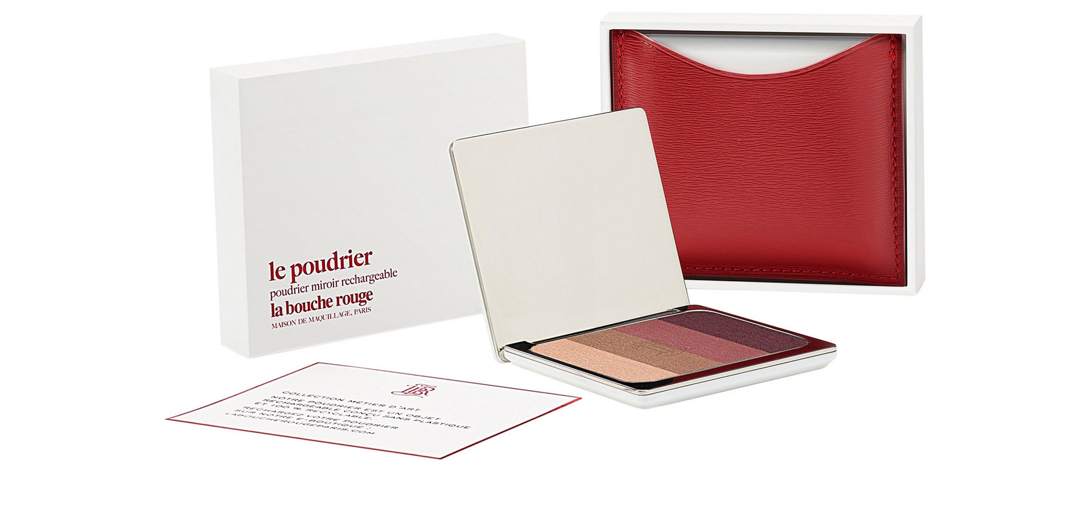 Red fine leather Chilwa eyeshadow set