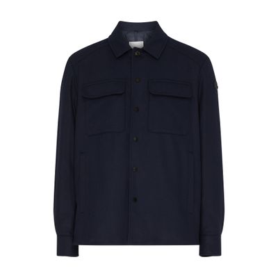 Moncler Men's Wool Blend Jacket In Navy