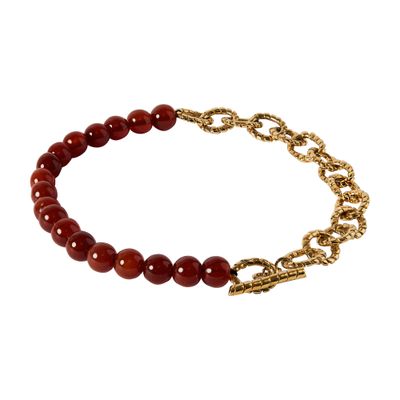 Paola Sighinolfi Kim Carnelian Necklace In Burgundy