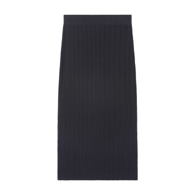 Bompard Maxi Skirt With Irregular Rib-knit In Black