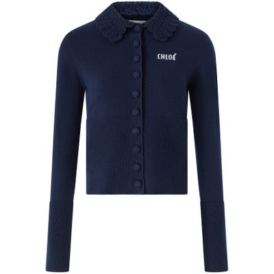 Chloé Buttoned Cardigan In Blue
