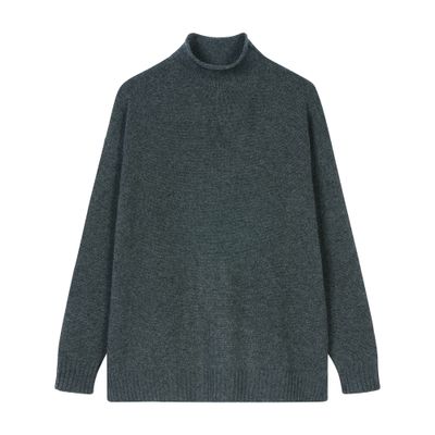 Bompard Sweater With Large High Neck In Gray