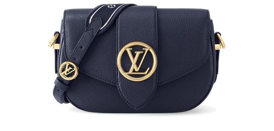 Louis Vuitton LV Pont 9 Soft MM Bag with Gold Color Hardware