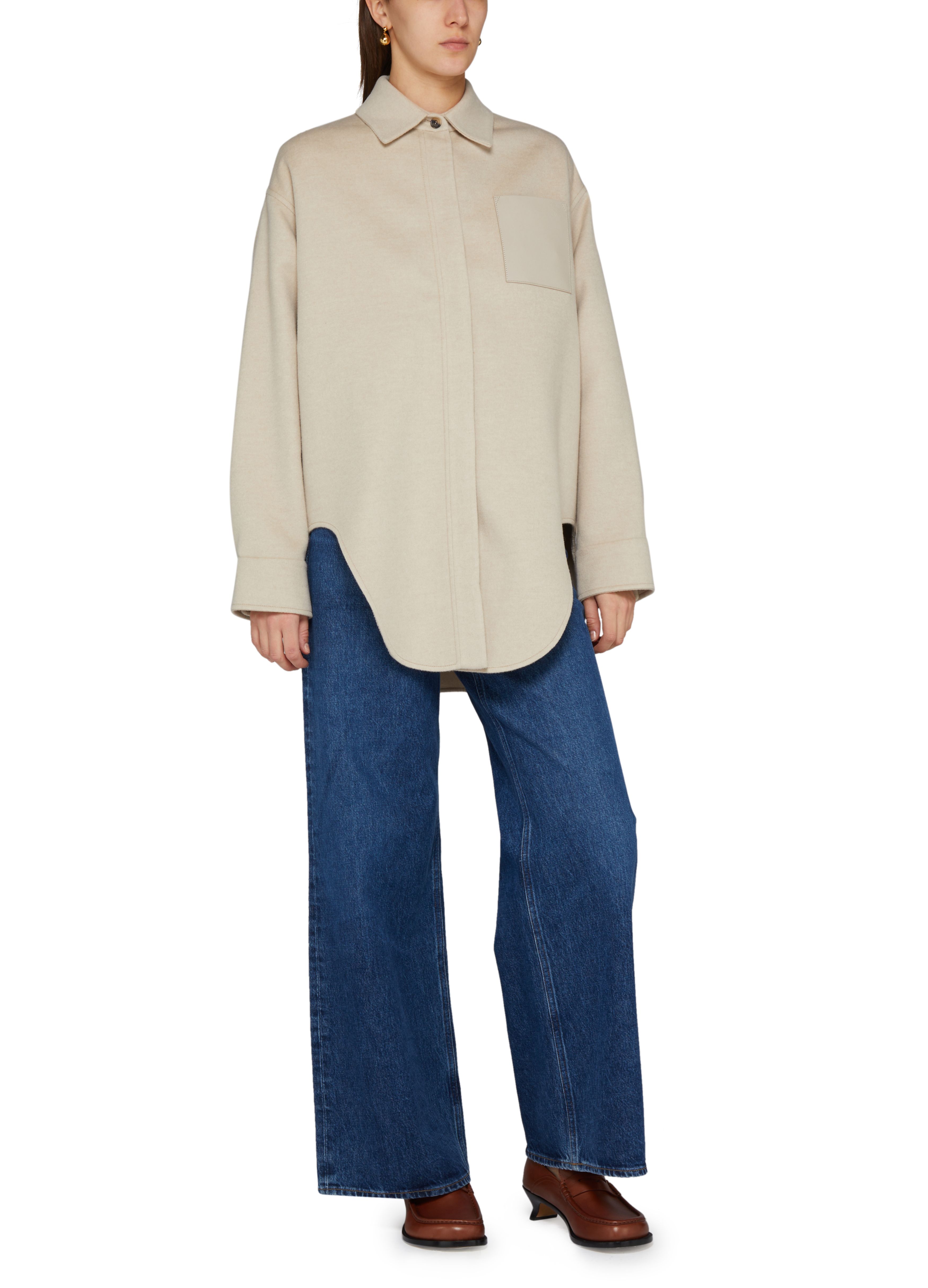 Wool and cashmere overshirt thumbnail 6