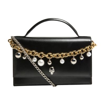 Alexander Mcqueen Medium Skull Handbag In Black