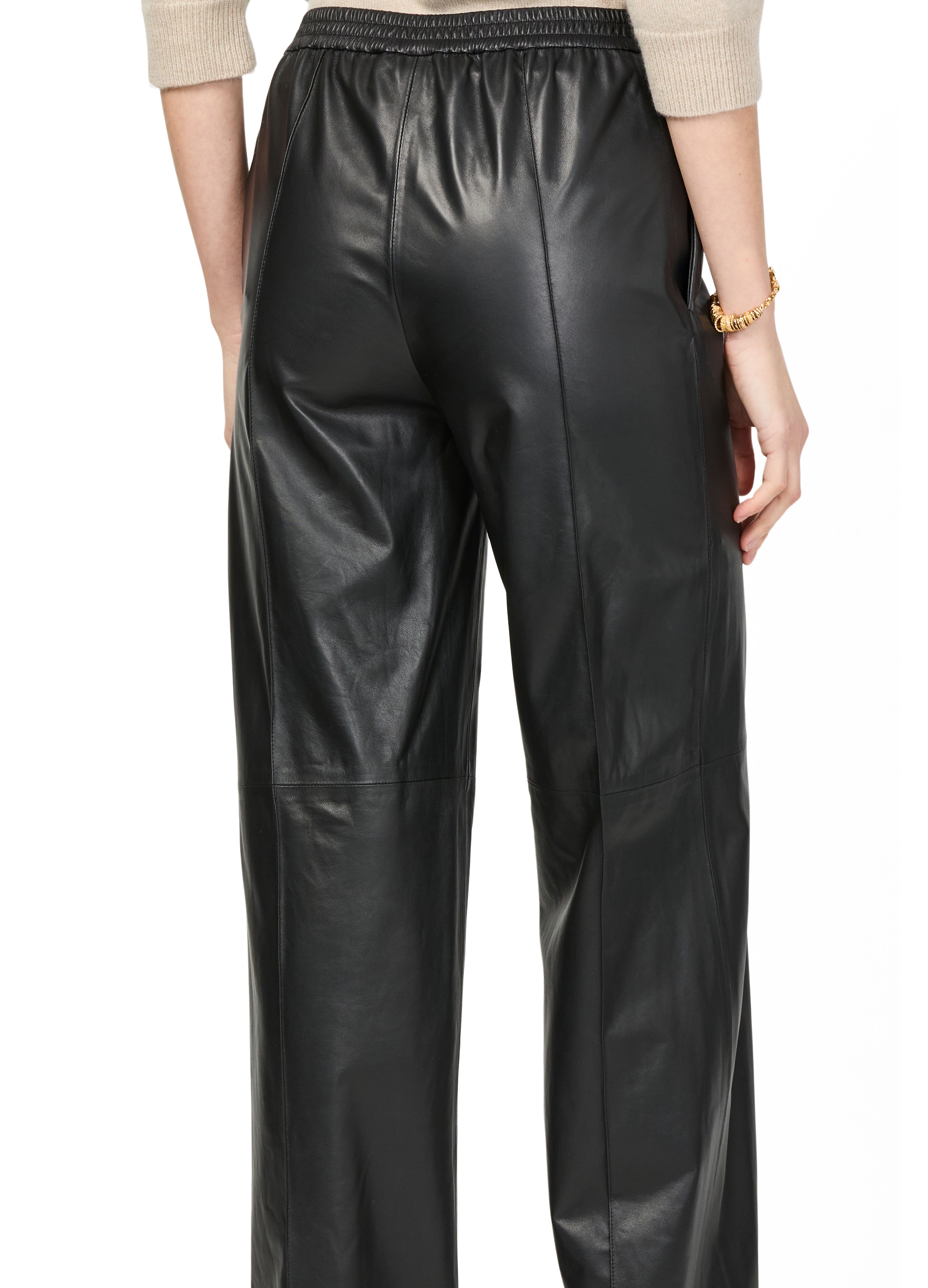 Straight nappa lambskin leather pants thumbnail 5