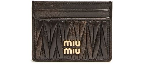 MIU MIU Quilted aged nappa leather cardholder