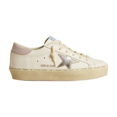 Golden Goose Hi Star With Leather Star And Leather Heel Tab In Multi