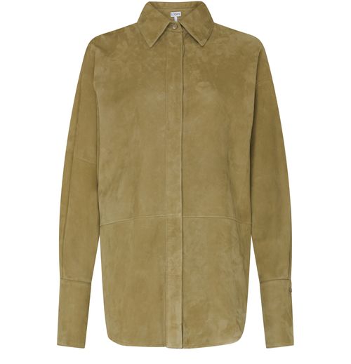 LOEWE Draped suede shirt