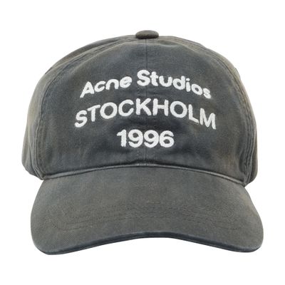 Acne Studios Logo Cap In Black