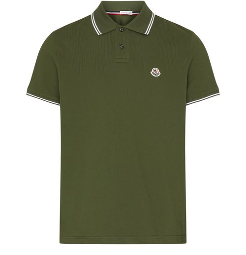 MONCLER Short-sleeved polo shirt with logo
