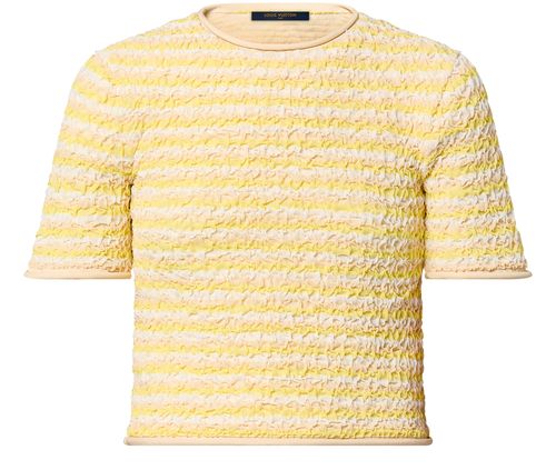 LOUIS VUITTON Gestreiftes Top mit Knitter-Effekt