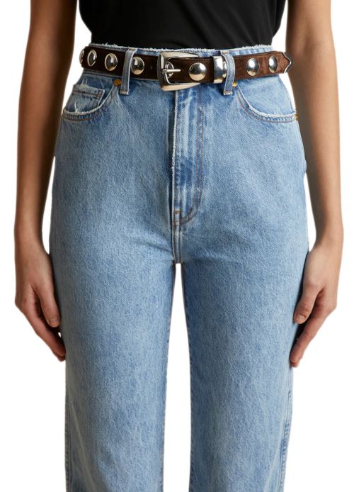 KHAITE Benny belt with studs