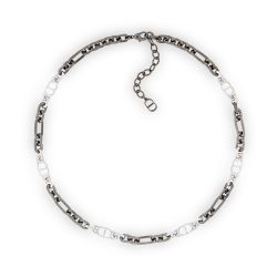 【DIOR】CD CHAIN LINK DIAMOND NECKLACE/ターコイズ/メンズ