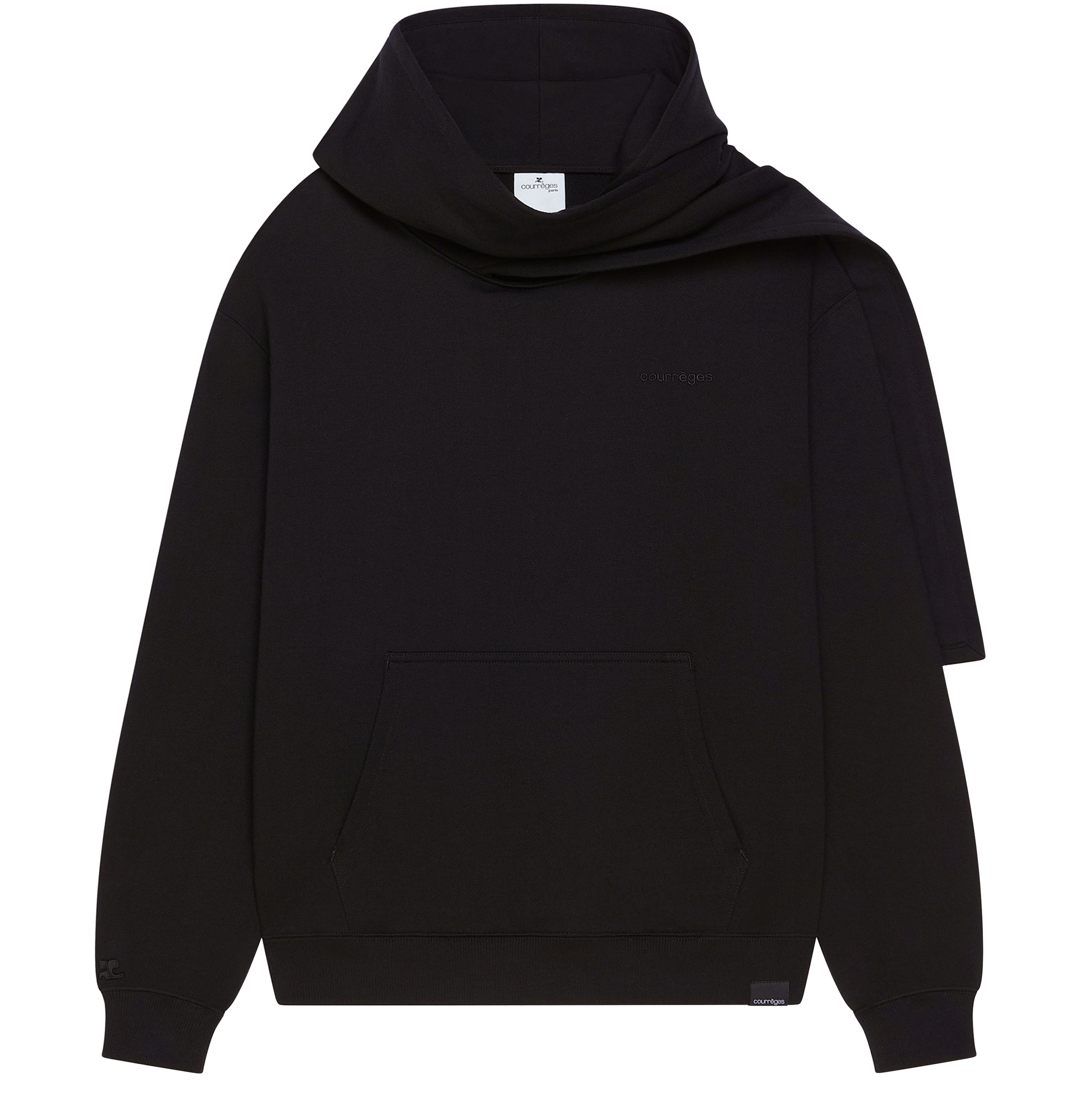 Scarf embroidered hoodie