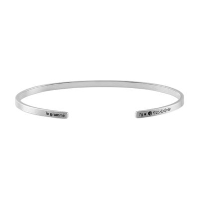 Shop Le Gramme 7g Brushed Sterling Silver Ribbon Bracelet