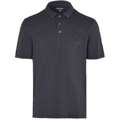 PRADA Polo shirt with mother-of-pearl buttons