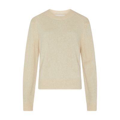 Isabel Marant Mohair Knitted Jumper In Beige