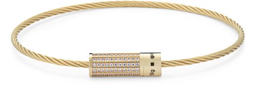 LE GRAMME Le 9g cable bracelet set with diamonds