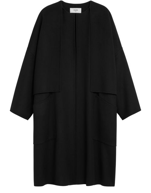CELINE Manteau col pur cachemire double face