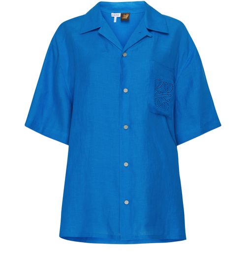 LOEWE Anagram linen short-sleeve shirt