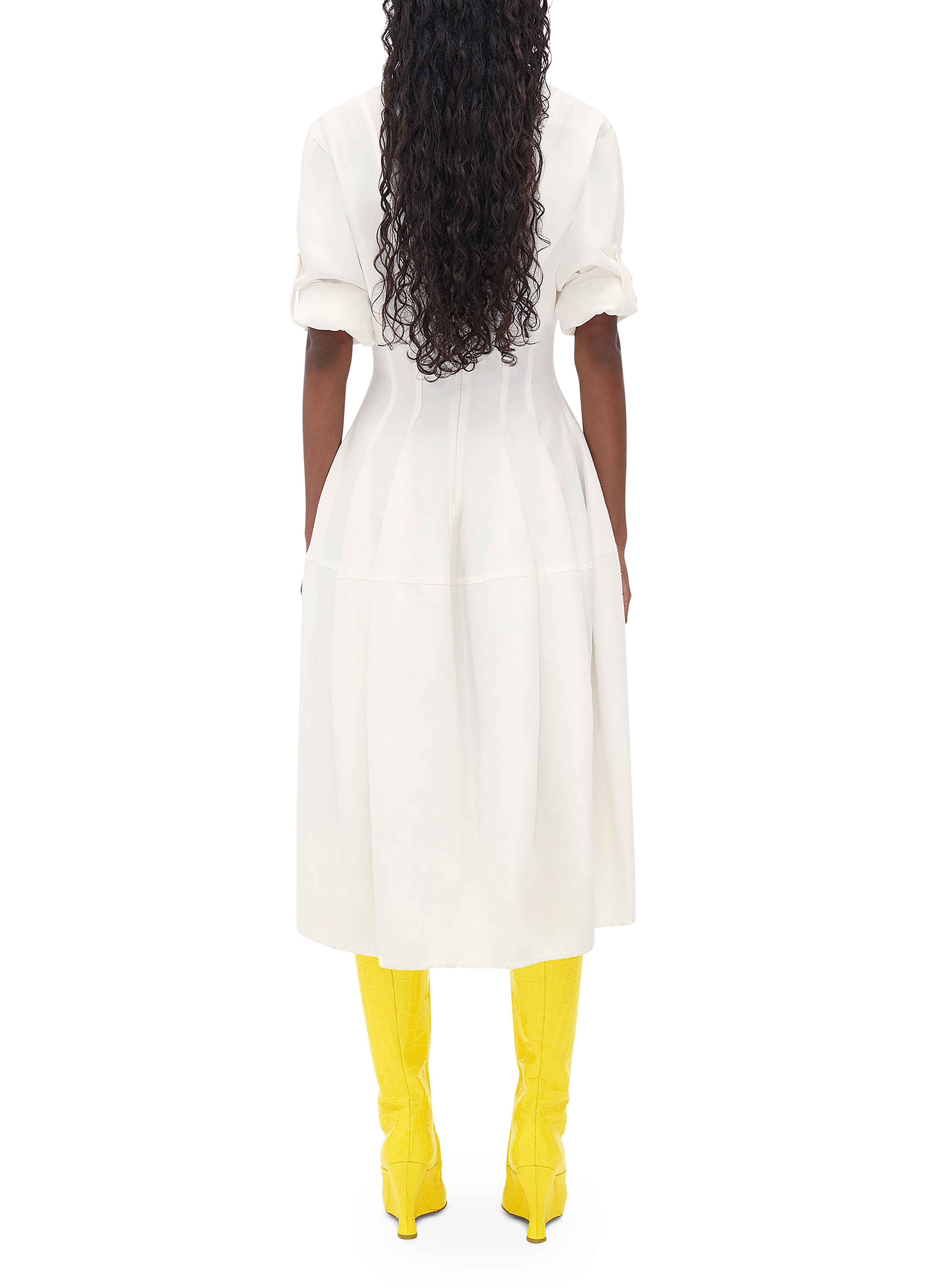 Viscose and linen dress thumbnail 4