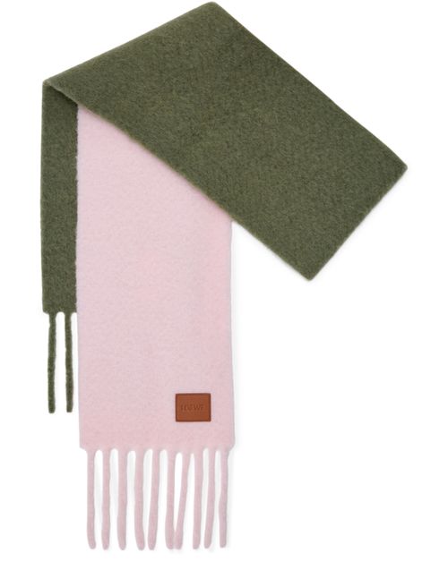 LOEWE Two-tone alpaca and wool scarf