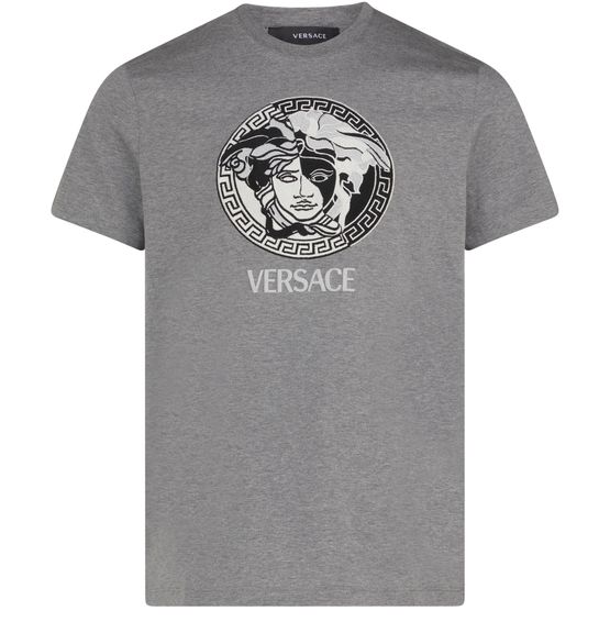 Versace Men's T-Shirt with Logo - Black - Short Sleeve T-shirts