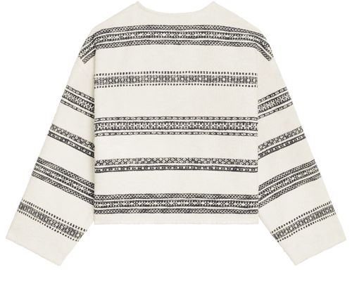 CELINE Baja in striped tweed cardigan