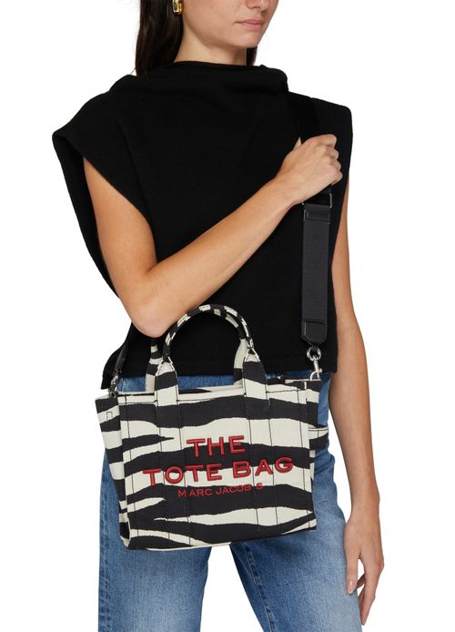 MARC JACOBS The Small Tote Zebra Canvas bag