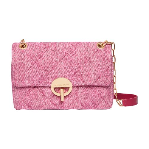 Vanessa Bruno Cotton Moon Bag In Fushia