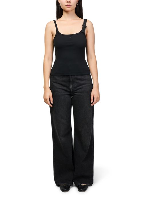 COURREGES 90's buckle rib tank top